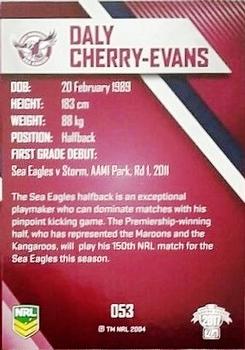 2017 ESP Traders #53 Daly Cherry-Evans Back